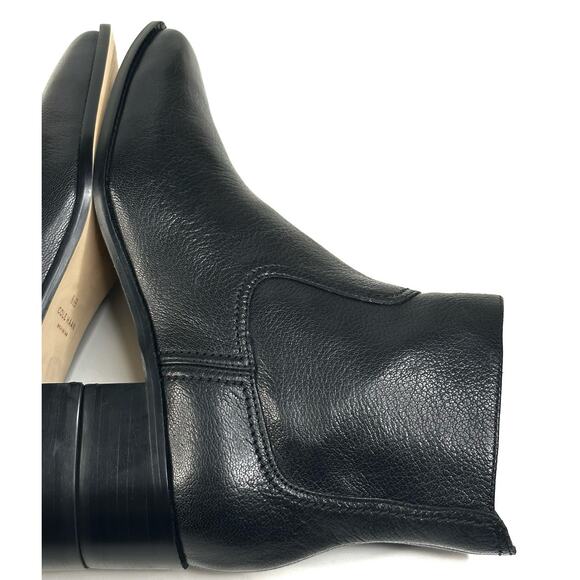COLE HAAN Naia Black Leather Ankle Boot Bootie Womens Sz. 8.5B Side Zip New $200 - Picture 6 of 13